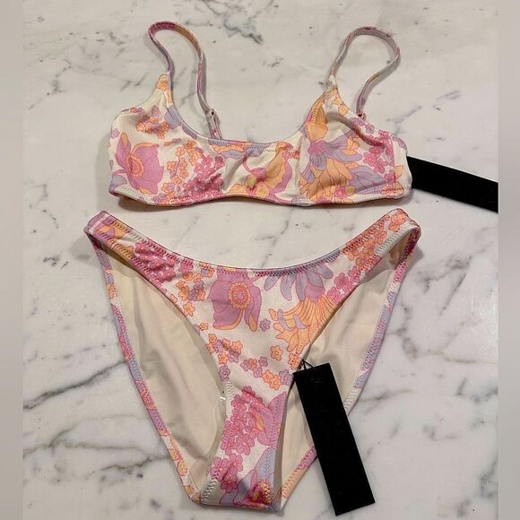 TRIANGL MACI NORMAL SHERBET FLORAL SET NO BAG NEW WITH TAGS - Picture 2 of 4